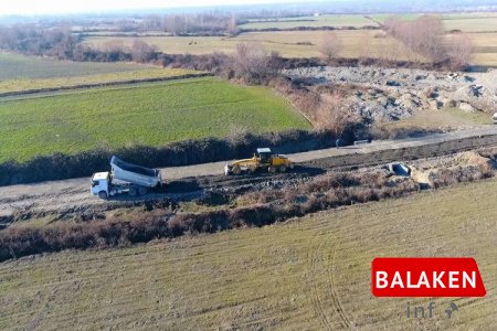 Balakəndə kəndlərarası yol yenidən qurulur - FOTO