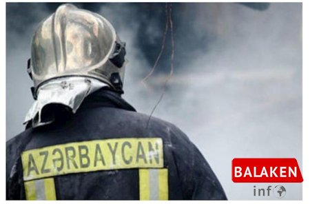 Balakəndə yanğın: FHN əməkdaşı xəsarət aldı