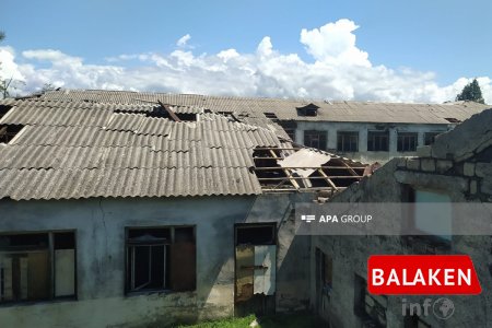 Güclü külək və dolu Balakəndə bir sıra fəsadlar törədib - FOTO