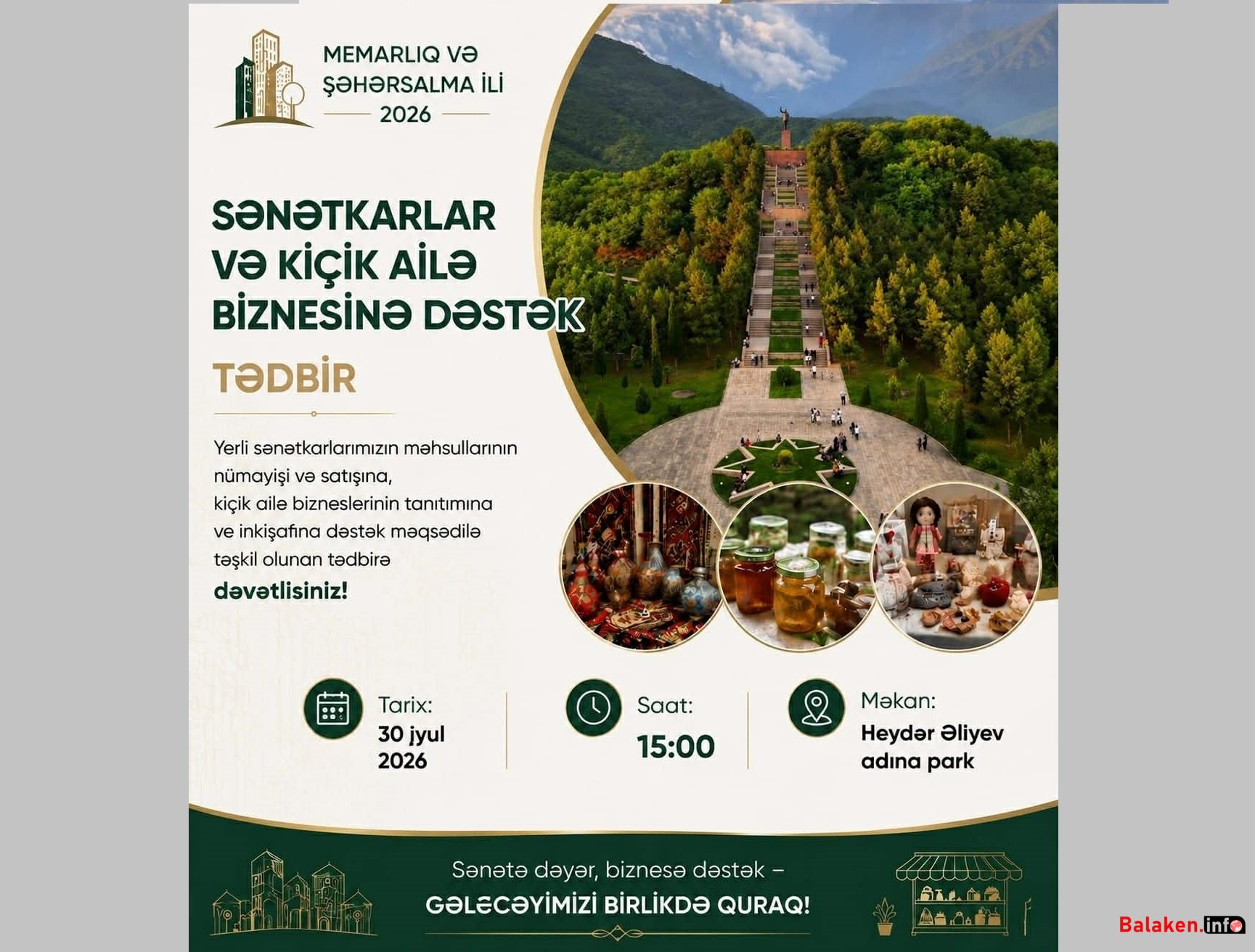 Balakəndə sənətkarlar və kiçik ailə biznesi nümayəndələri tədbirə dəvət olunur
